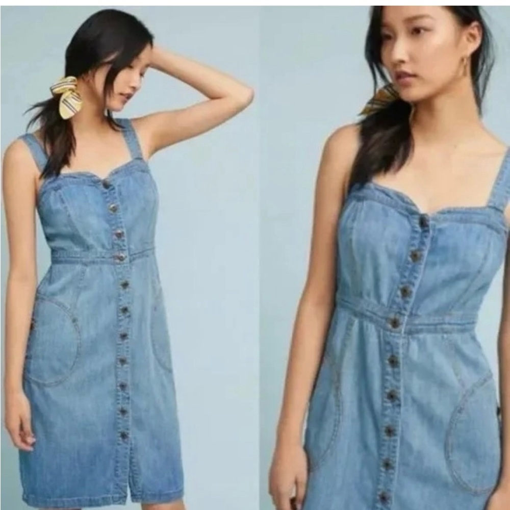 Pilcro and Letterpress                  Women's Blue Denim Dress